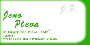 jeno pleva business card